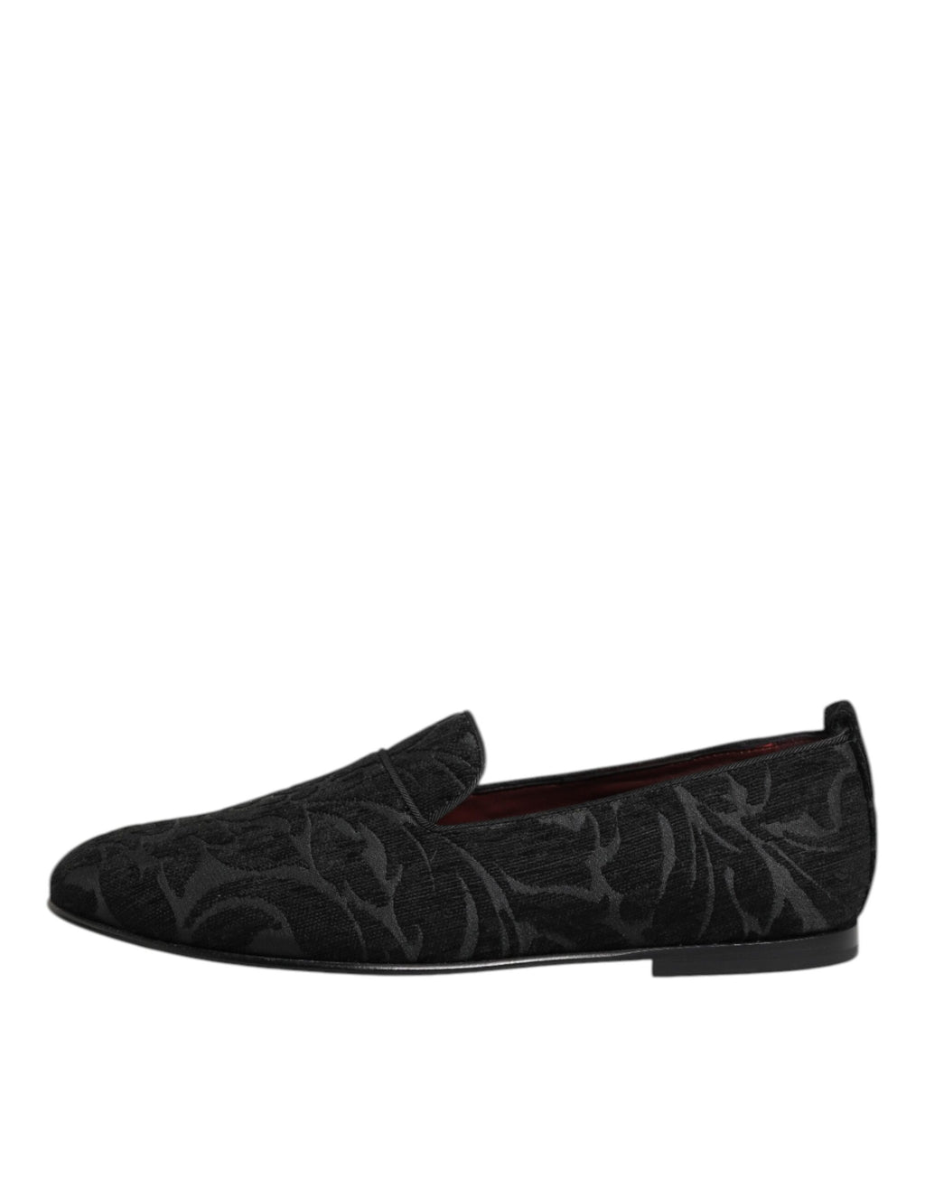 Dolce & Gabbana Schwarze Brokat-Slipper Herren Anzugschuhe