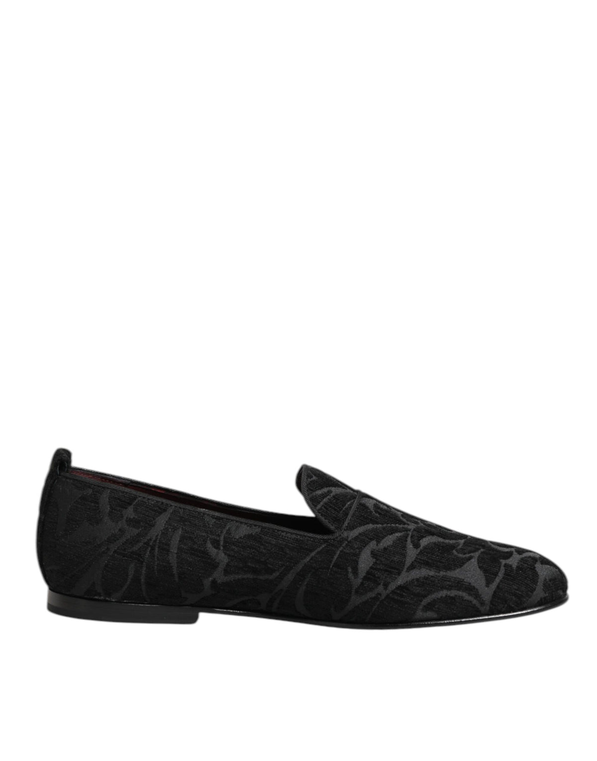 Dolce & Gabbana Schwarze Brokat-Slipper Herren Anzugschuhe