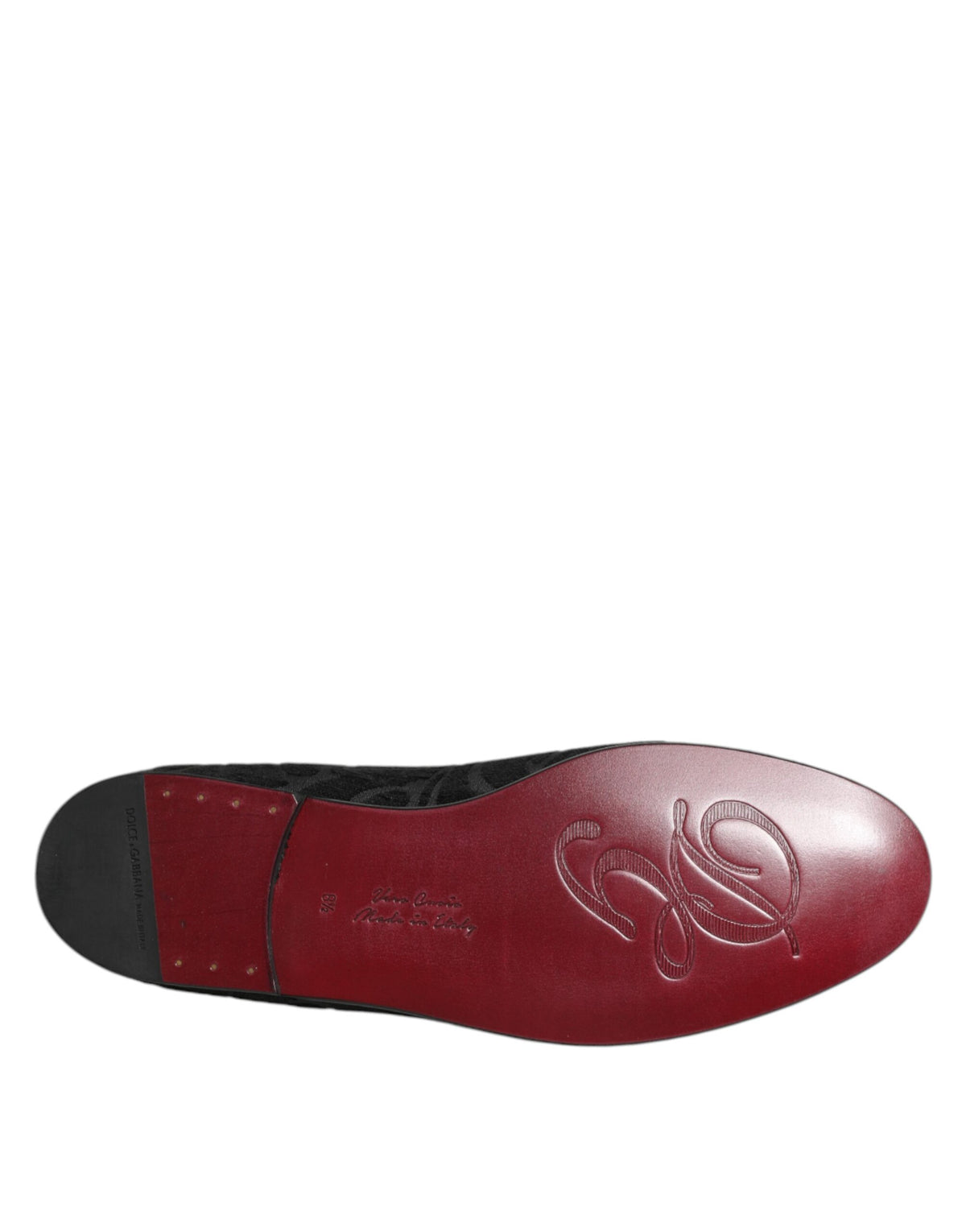 Dolce & Gabbana Schwarze Brokat-Slipper Herren Anzugschuhe