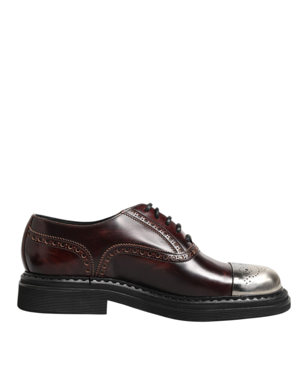 Dolce & Gabbana Braun Leder Lace Up Kleid Männer Oxford Schuhe