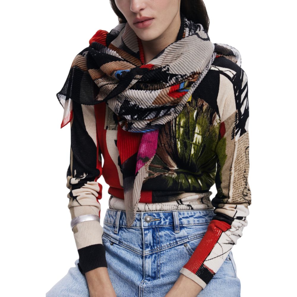 Desigual Grüner Polyester-Schal