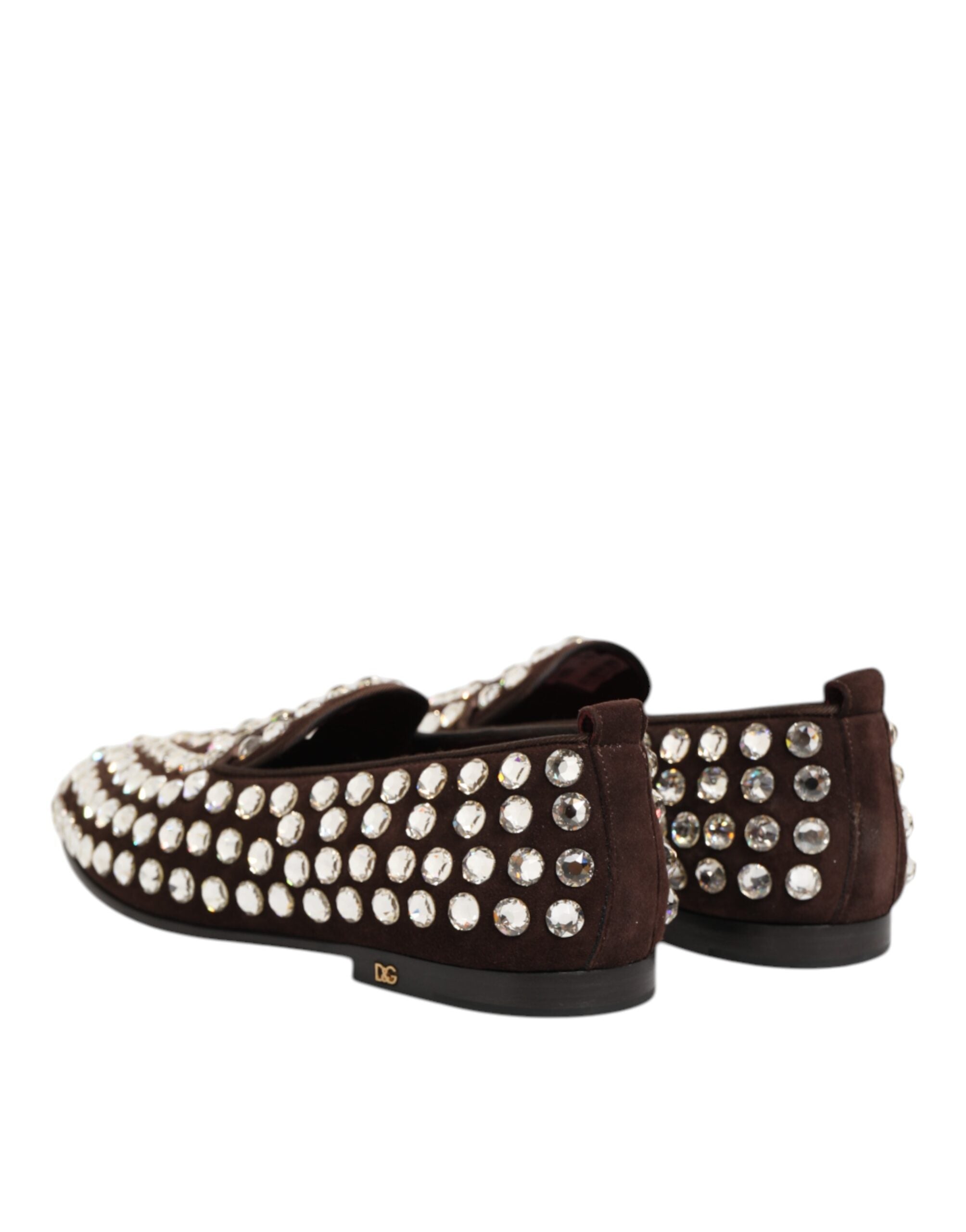 Dolce & Gabbana Bordeaux Wildleder Crystals Loafers Kleid Schuhe