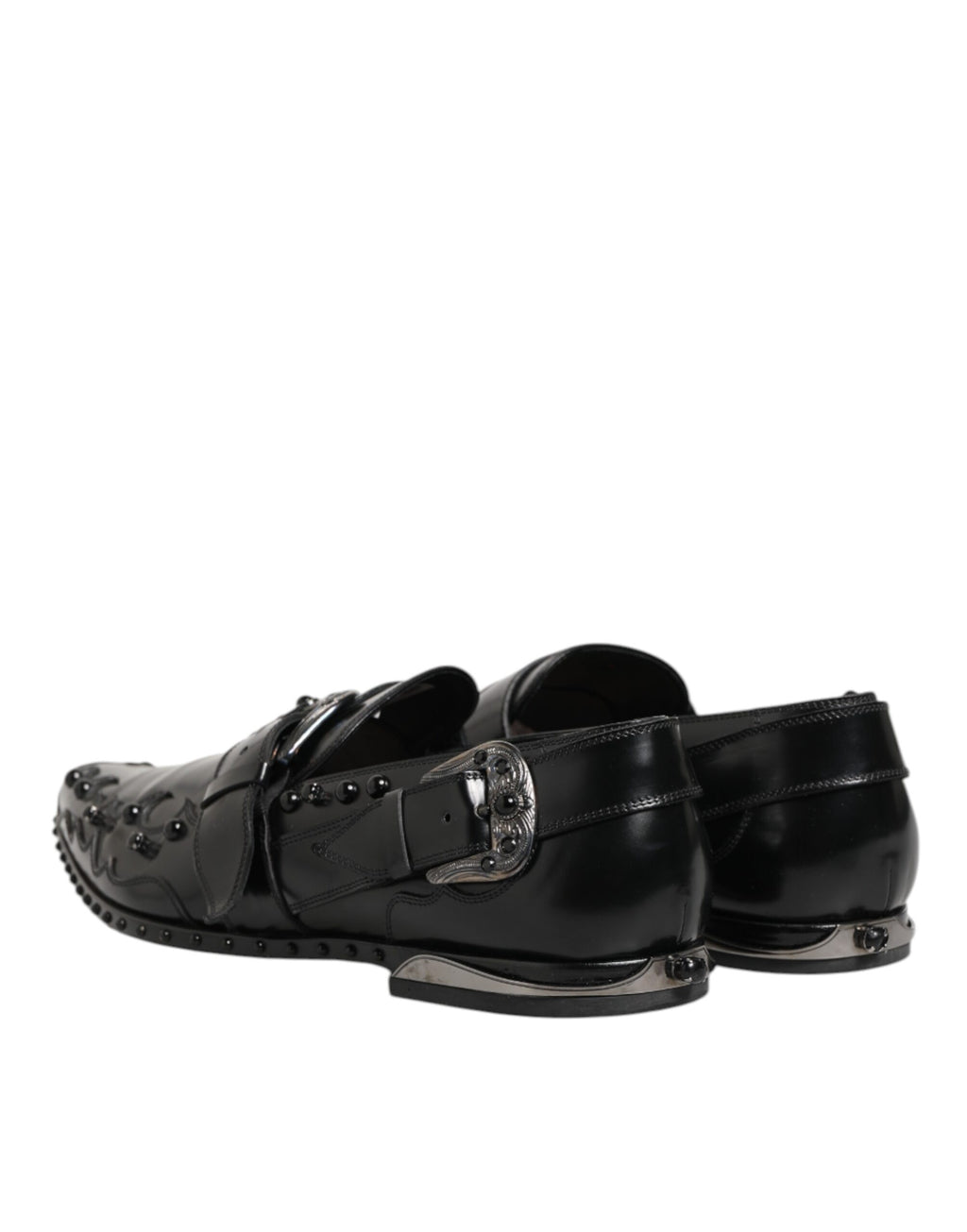 Dolce & Gabbana Schwarz verschönerte Kleid Monk Strap Schuhe