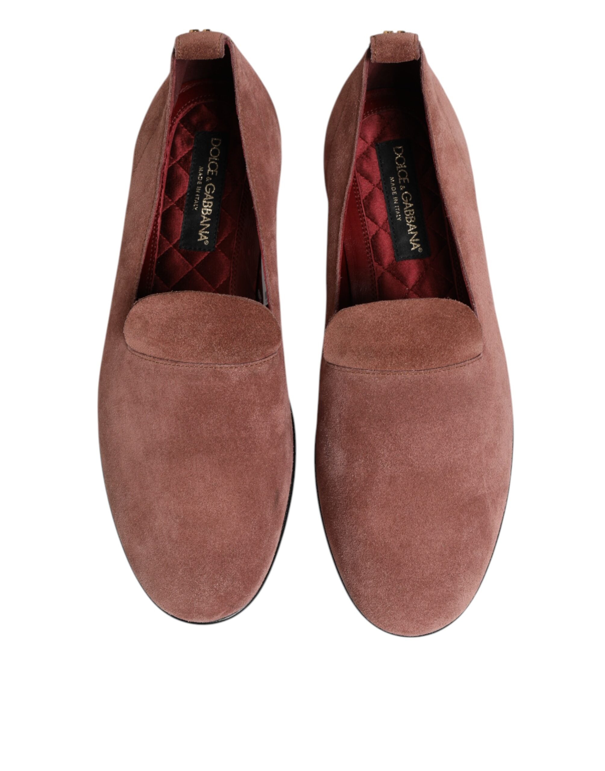 Dolce & Gabbana Rosa Wildleder Loafers Formal Männer Kleid Schuhe