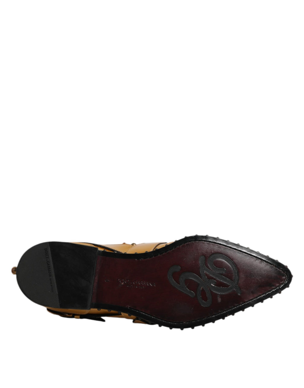 Dolce & Gabbana Gold Leder MONK STRAP Kleid Formelle Schuhe