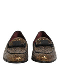 Dolce & Gabbana Gold Pailletten Slip-On Slipper Herren Anzugschuhe