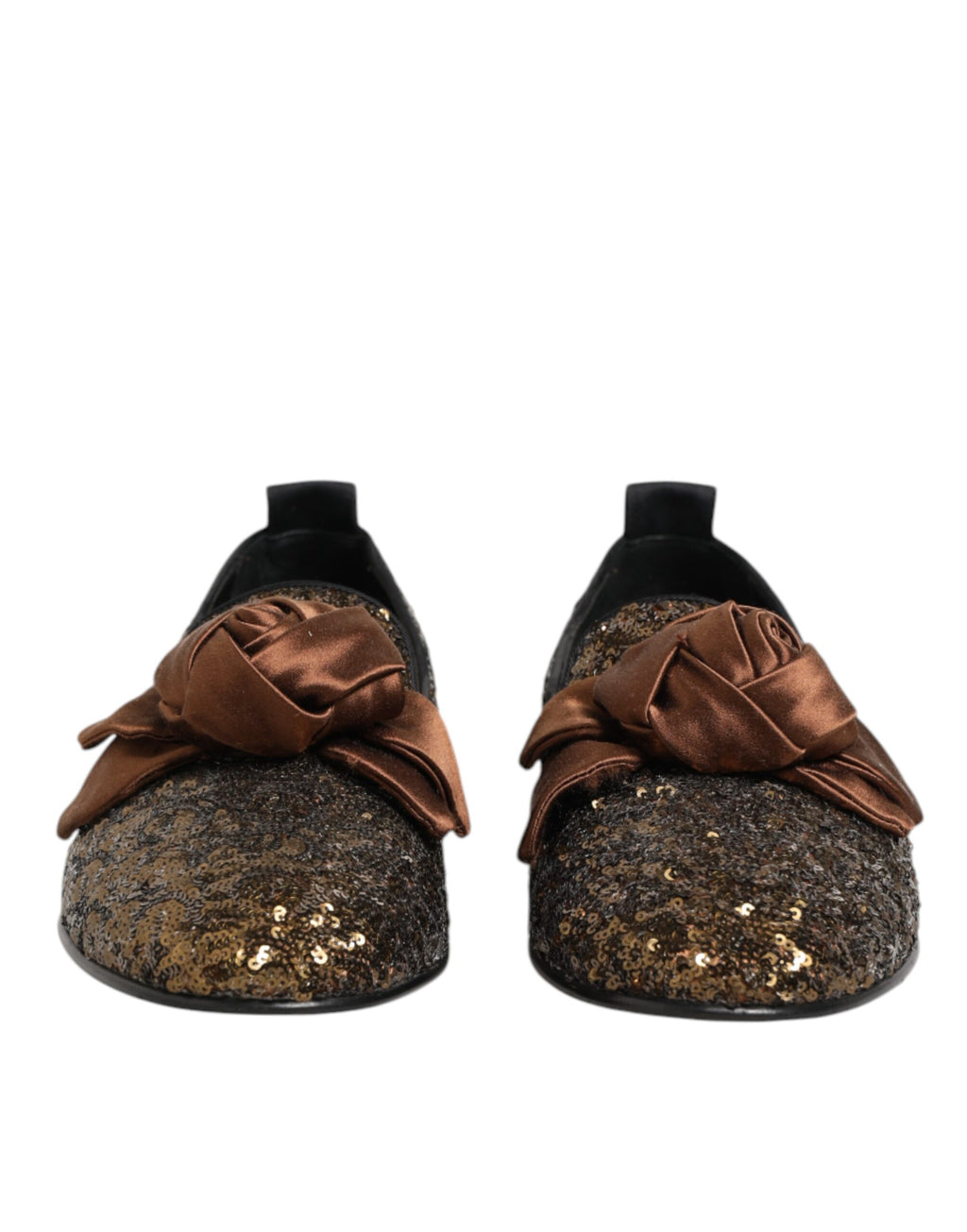 Dolce & Gabbana Gold Pailletten Slip On Loafers Männer Kleid Schuhe