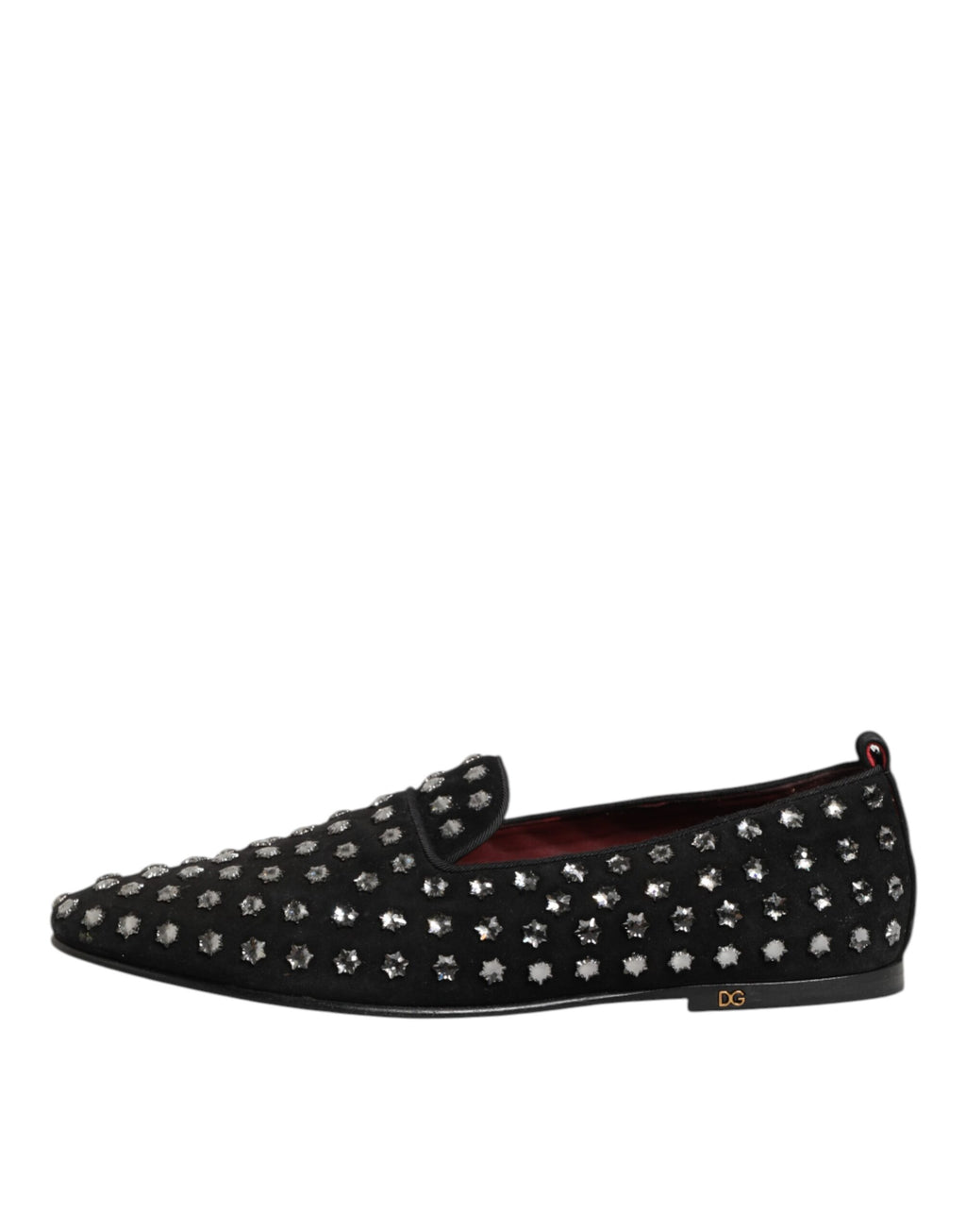 Dolce & Gabbana Schwarze kristallverzierte Loafers Kleid Schuhe