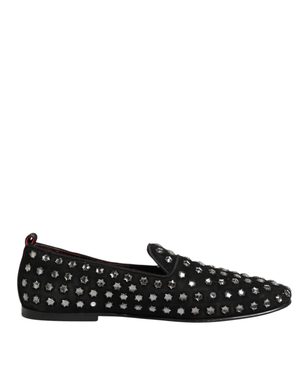 Dolce & Gabbana Schwarze kristallverzierte Loafers Kleid Schuhe
