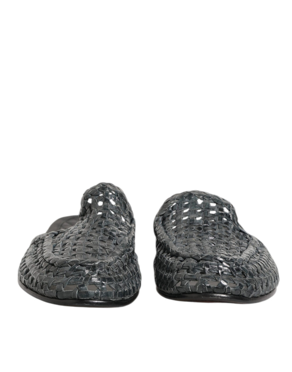 Dolce & Gabbana Blau gewebt Pantoletten MULES Herren Sandalen Schuhe