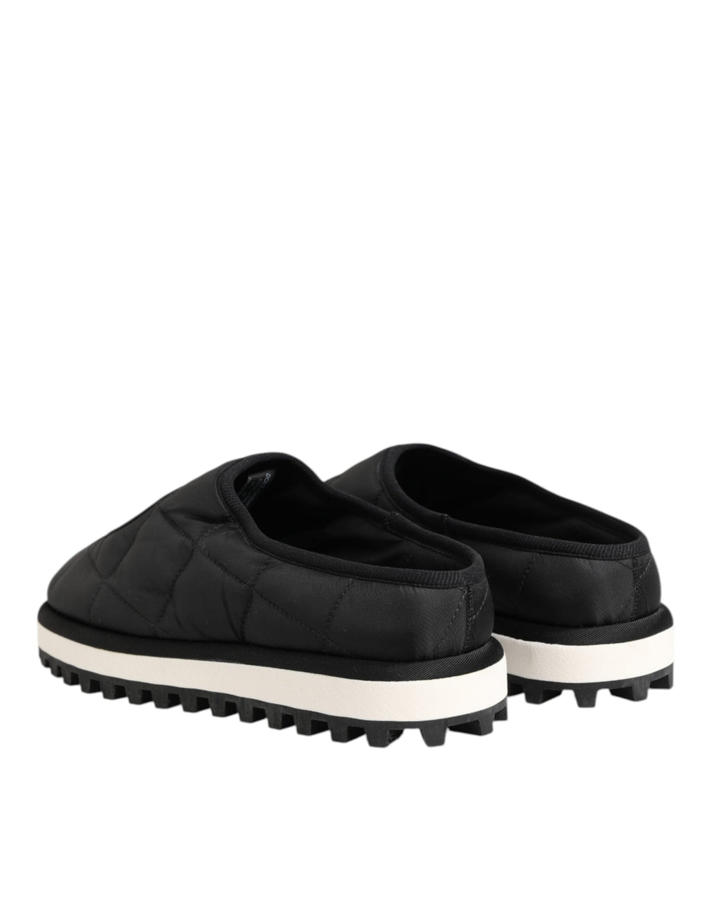 Dolce & Gabbana Schwarz Nylon Low Top Slip On Sneaker Schuhe