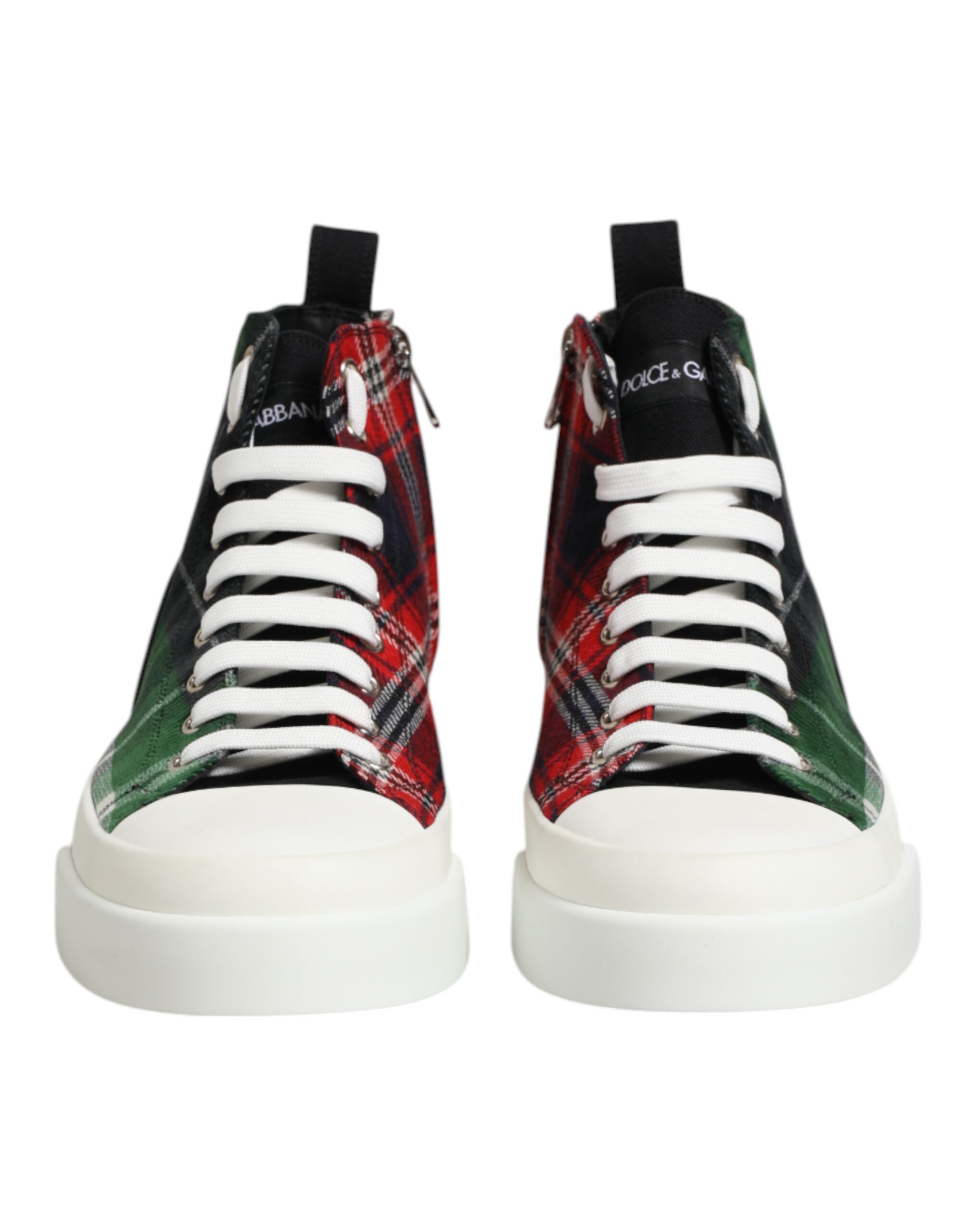 Dolce & Gabbana Multicolor Baumwolle High Top Männer Turnschuhe Schuhe