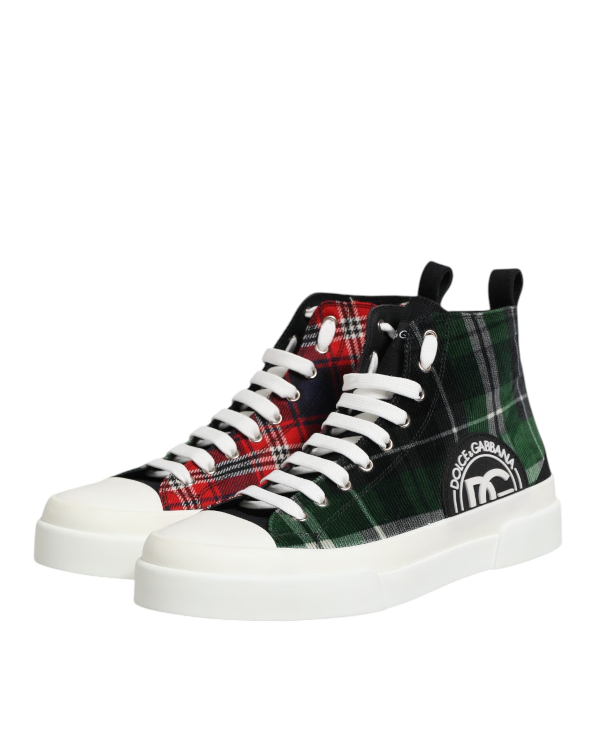 Dolce & Gabbana Multicolor DG Logo Männer High Top Turnschuhe Schuhe