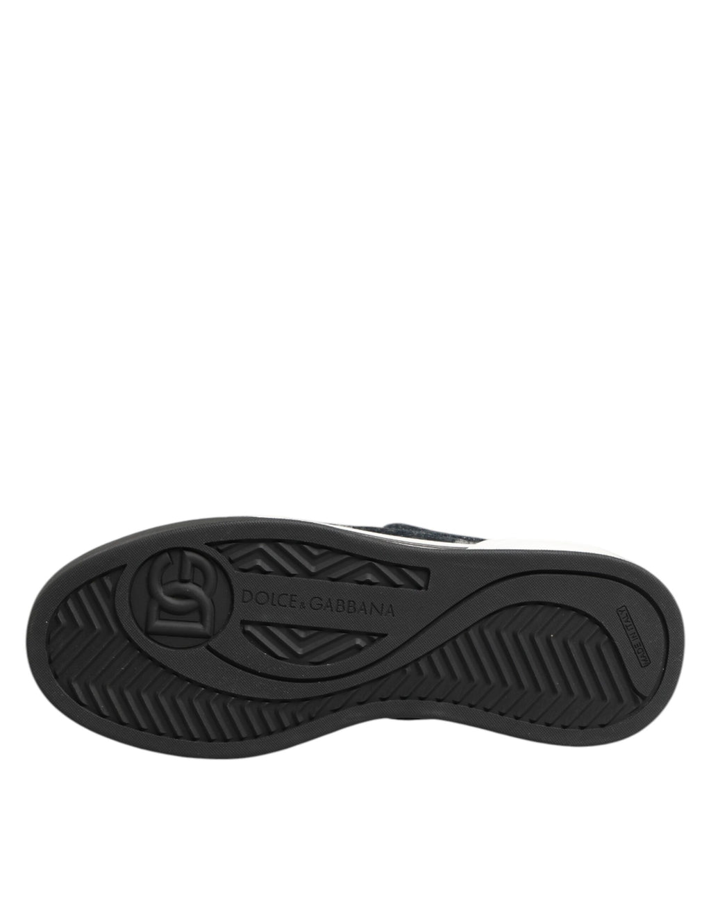 Dolce & Gabbana Blau Baumwolle Denim Logo Low Top Sneakers Schuhe