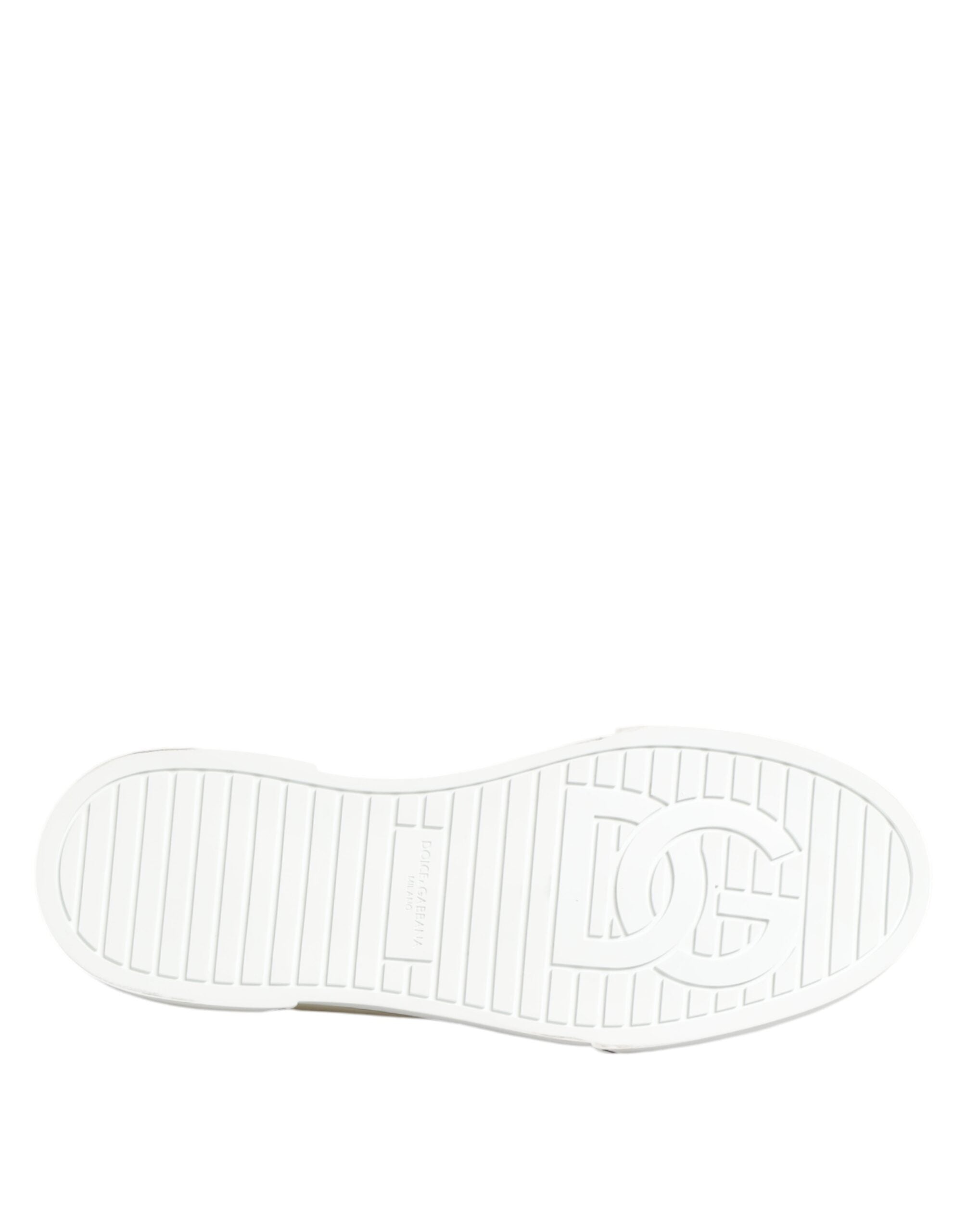 Dolce & Gabbana Multicolor Baumwolle Logo Low Top Sneakers Schuhe