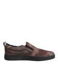 Dolce & Gabbana Multicolor Cotton Low Top Slip On Men Sneakers Shoes
