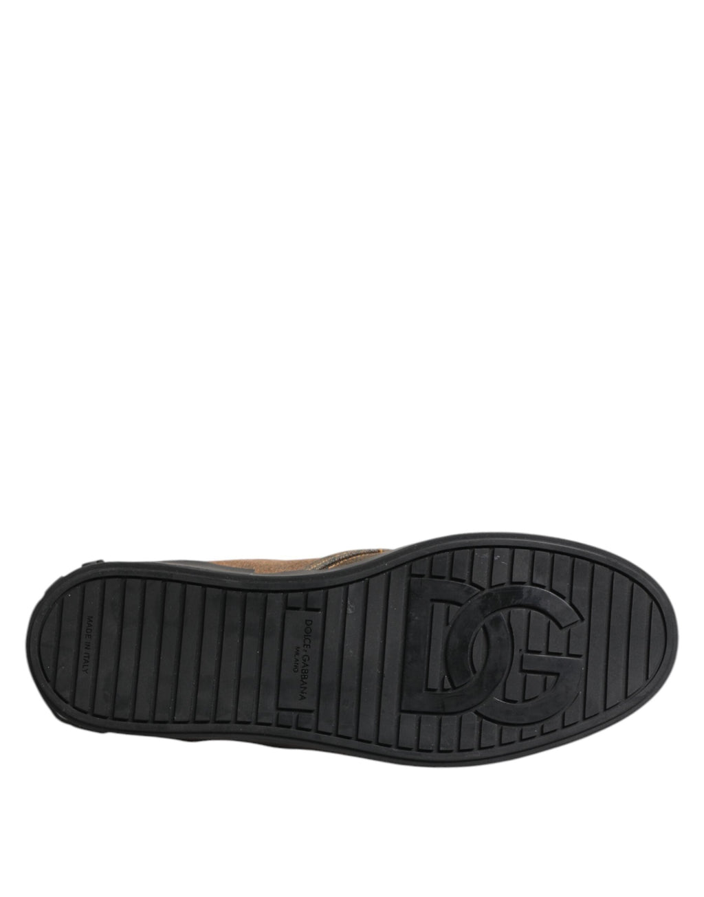 Dolce & Gabbana Braun Baumwolle Low Top Slip On Turnschuhe Schuhe