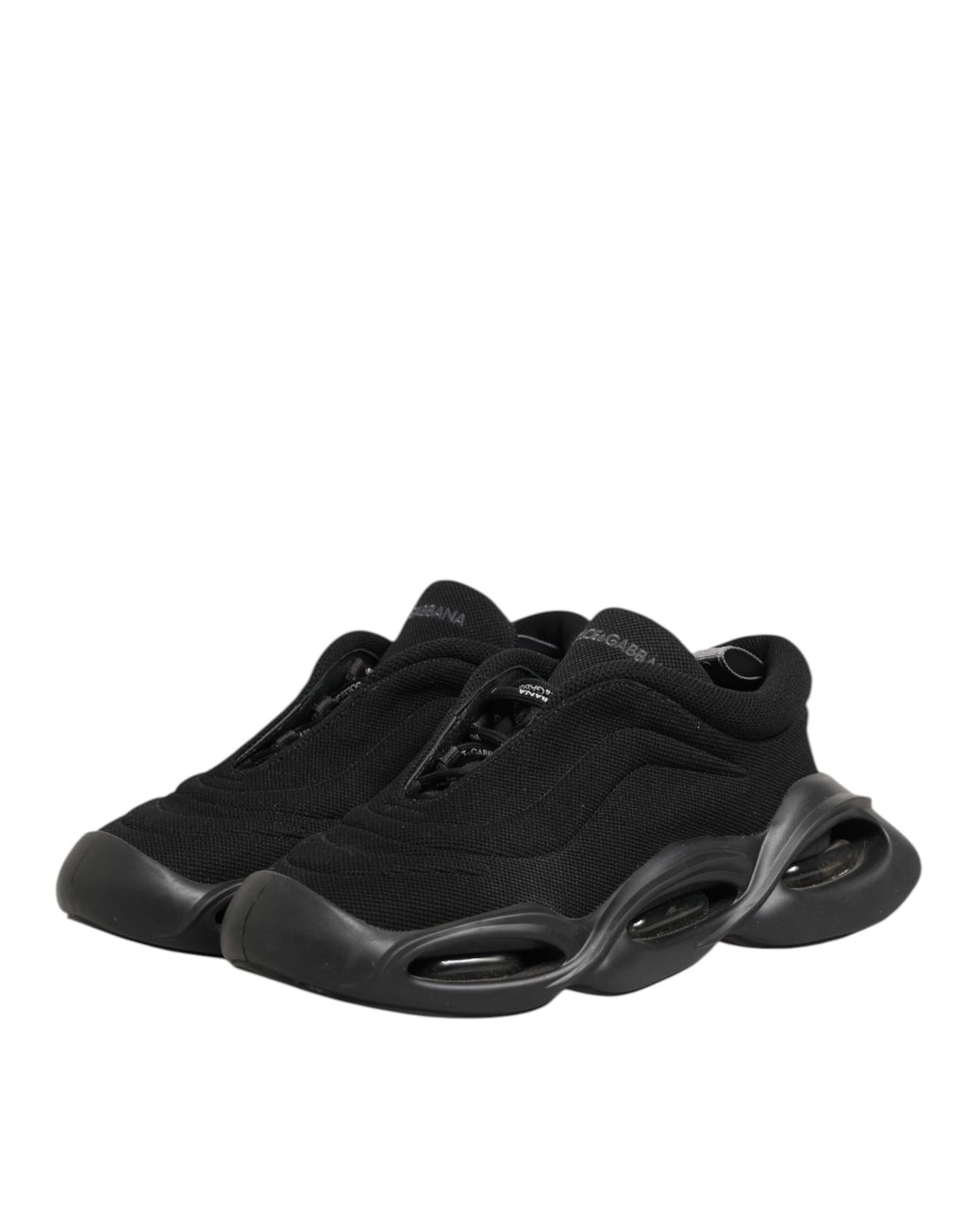 Dolce & Gabbana Schwarze geschnürte Wave Low Top Herren Sneaker Schuhe