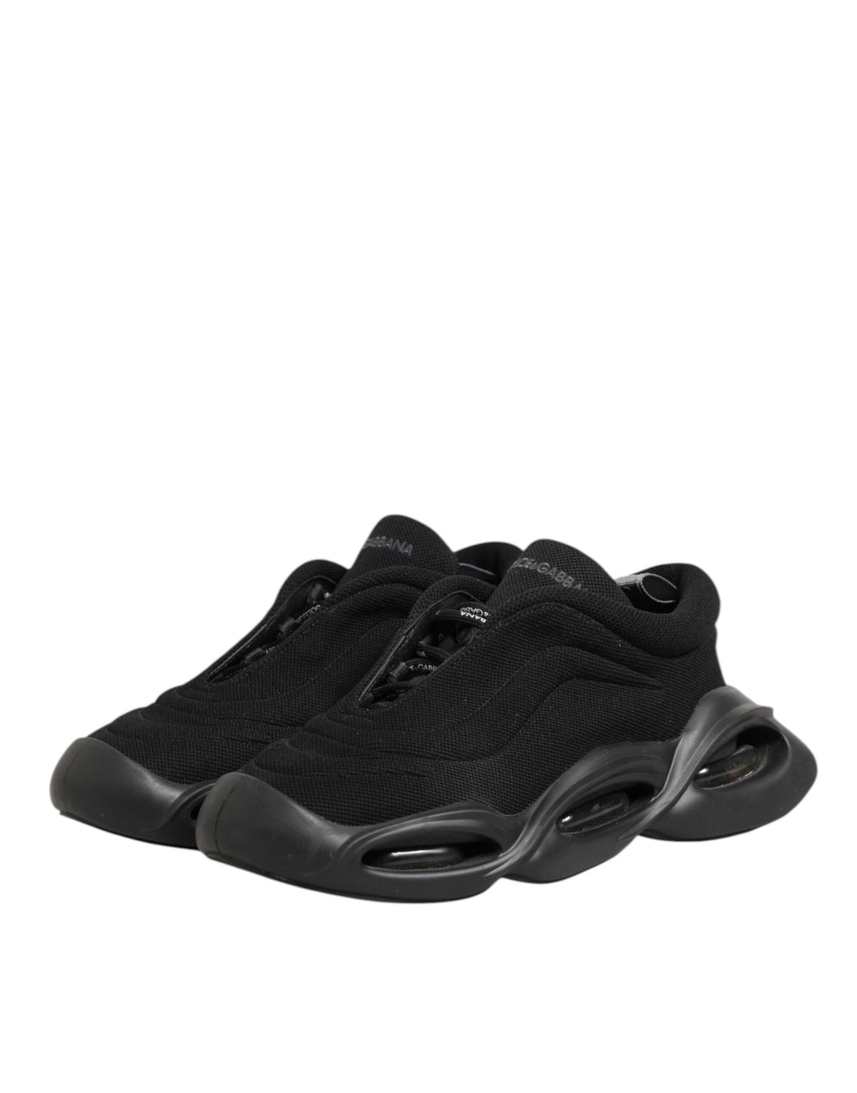 Dolce & Gabbana Schwarze geschnürte Wave Low Top Herren Sneaker Schuhe