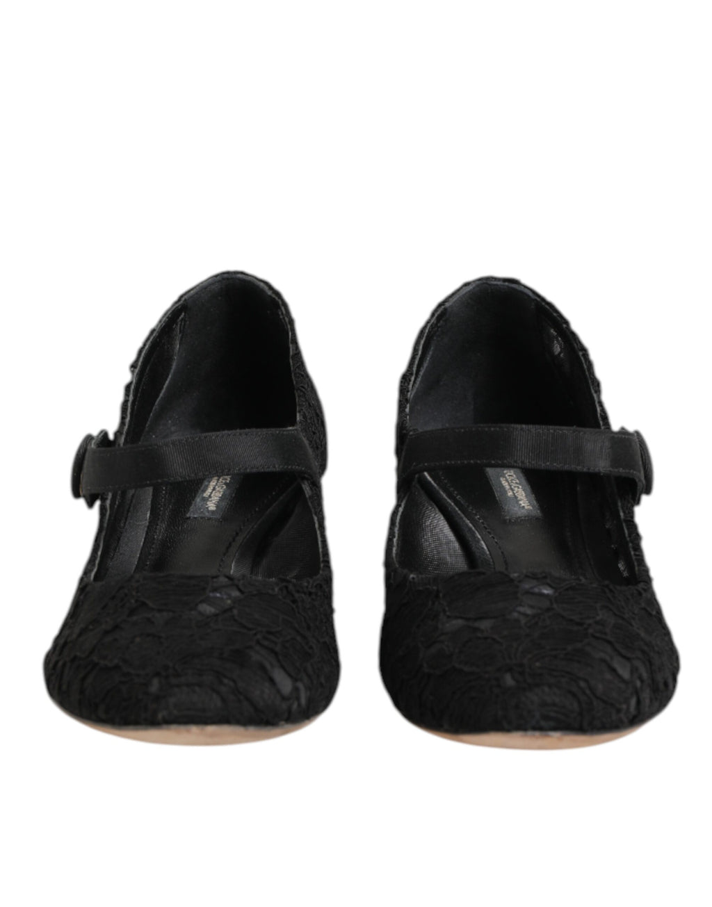 Dolce & Gabbana Schwarz Vally Taormina Floral Spitze Pumps Schuhe