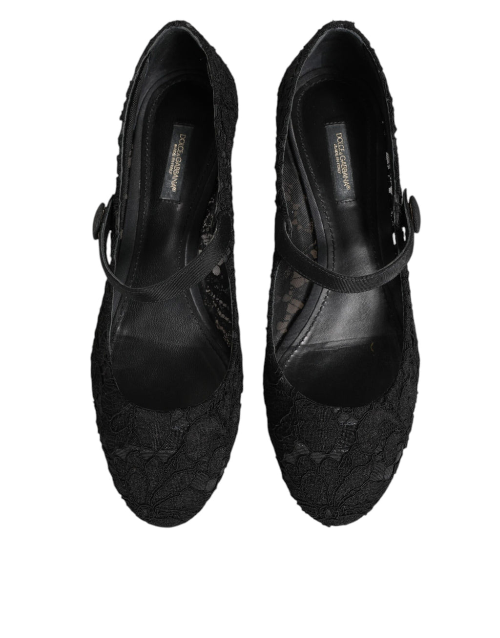 Dolce & Gabbana Schwarz Vally Taormina Floral Spitze Pumps Schuhe