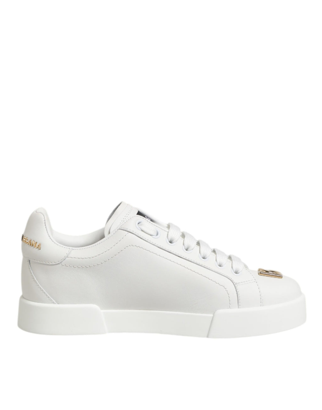 Dolce & Gabbana Weiß DG Leder Low Top Sneakers Schuhe