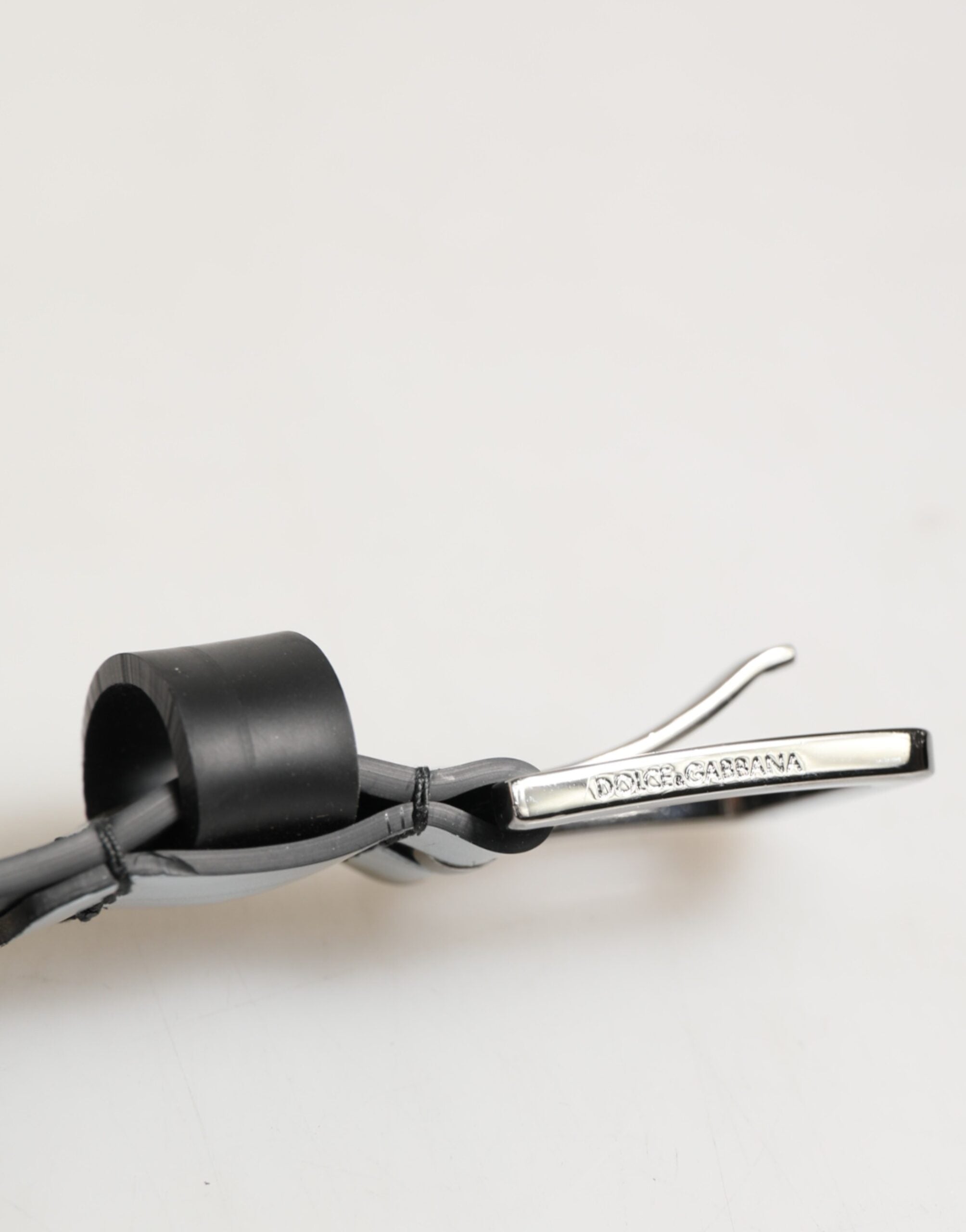 Dolce & Gabbana Multicolor PVC Floral Silber Schnalle Männer Gürtel