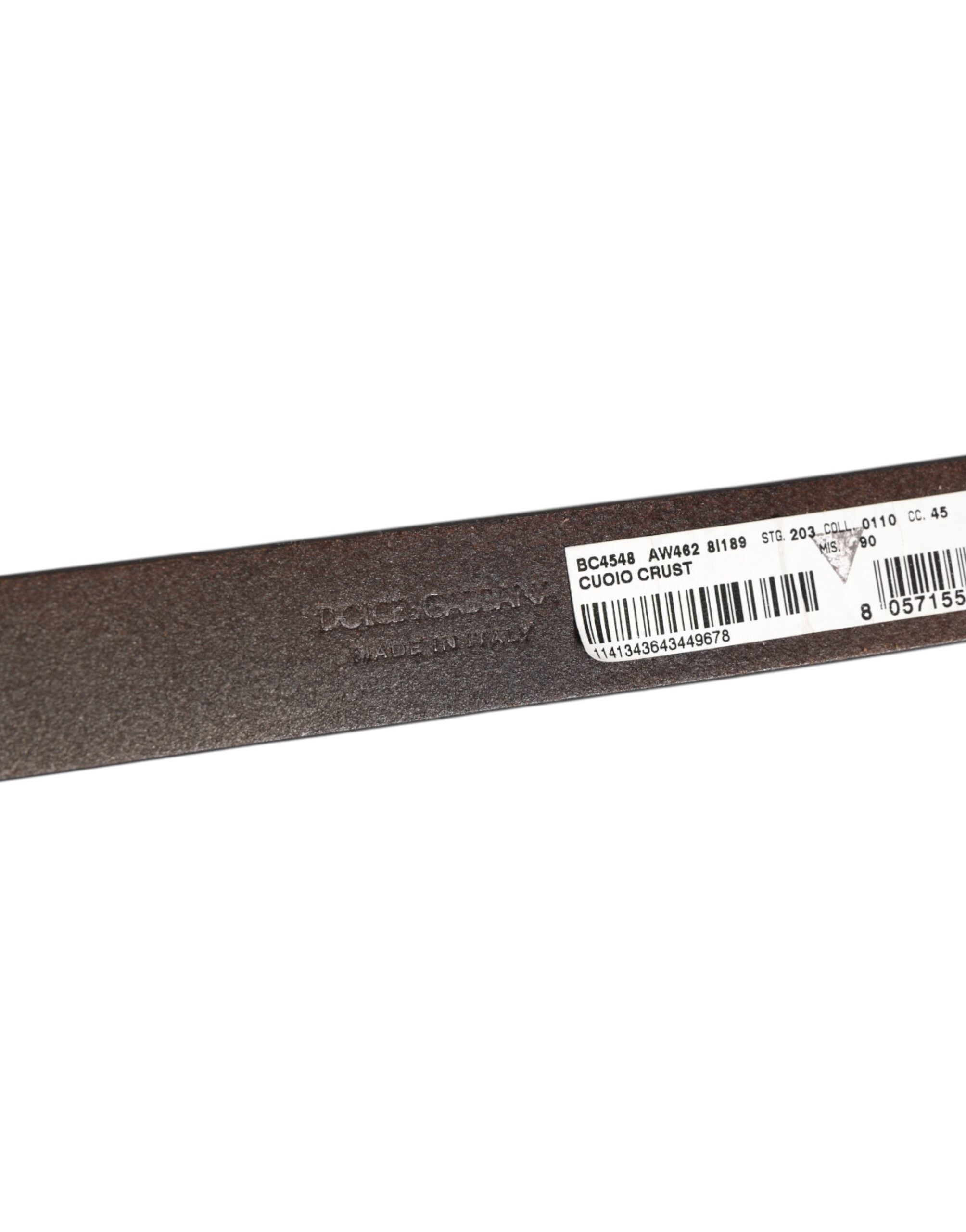 Dolce & Gabbana Braun Klassisch Gold Metall Logo Schnalle Männer Gürtel