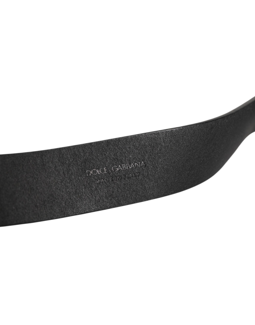 Dolce & Gabbana Schwarzer Leder Metallschnalle Klassischer Herrengürtel