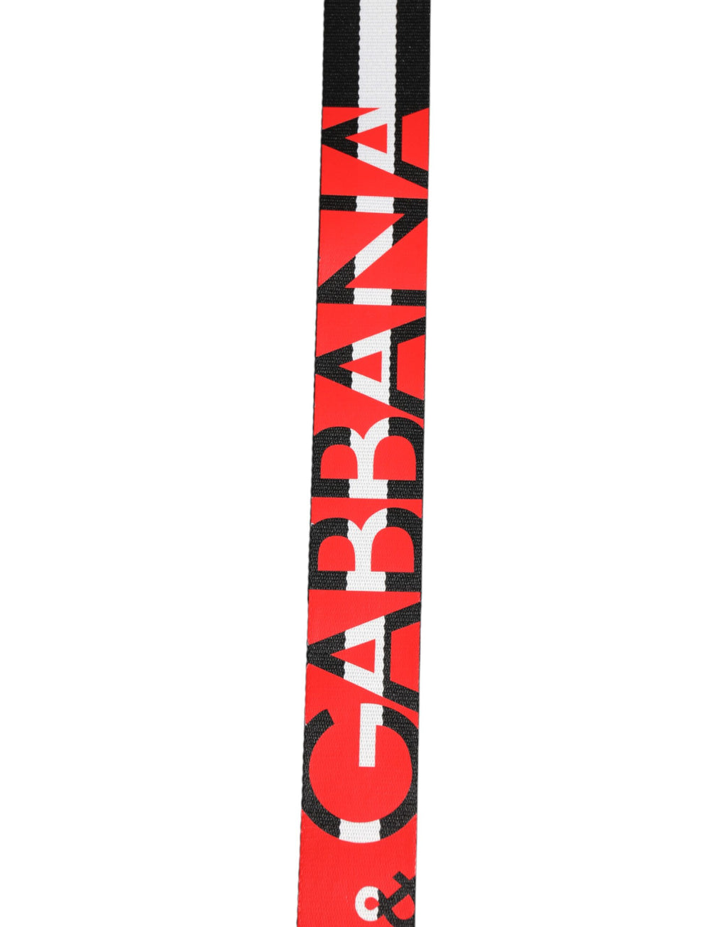 Dolce & Gabbana Schwarz-weiß gestreifter Logo-Metallschnallen-Gürtel