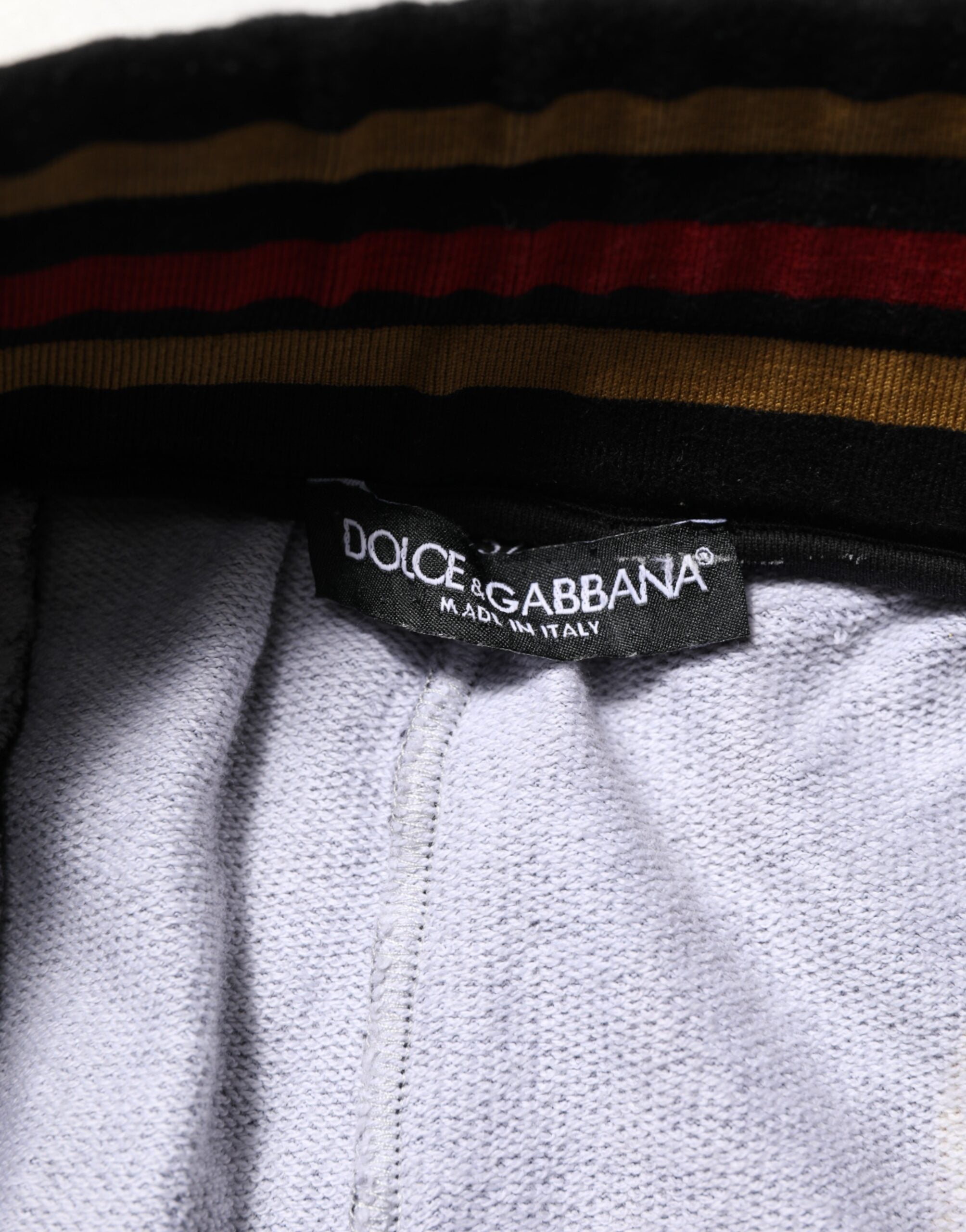 Dolce & Gabbana Schwarz Barock Wappen Logo Männer Trackpants Hosen