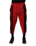 Dolce & Gabbana Rode Geborduurde Casual Cropped Broek