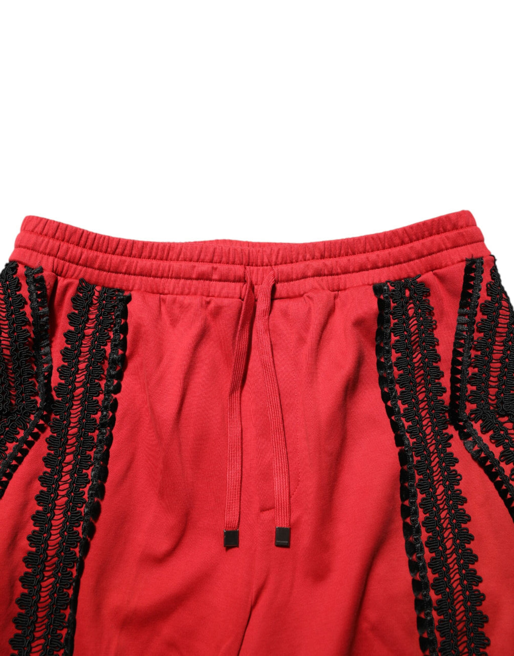 Dolce & Gabbana Rode Geborduurde Casual Cropped Broek