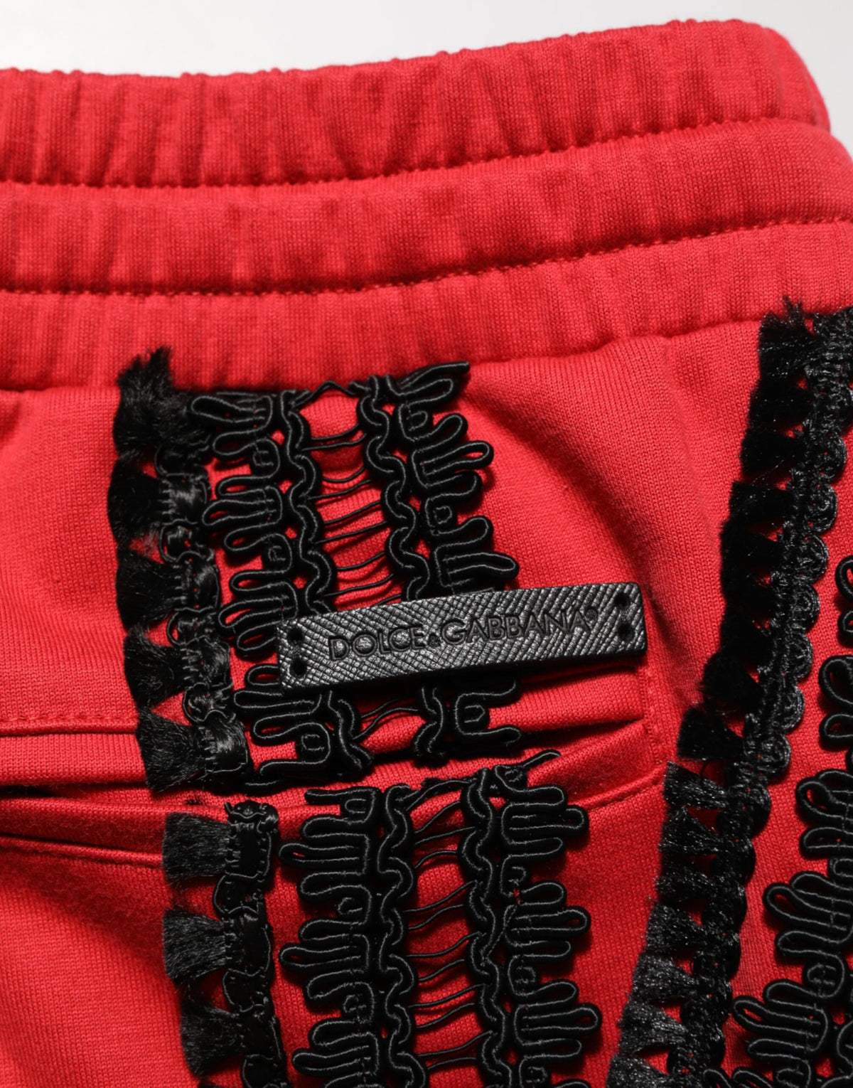 Dolce & Gabbana Rode Geborduurde Casual Cropped Broek