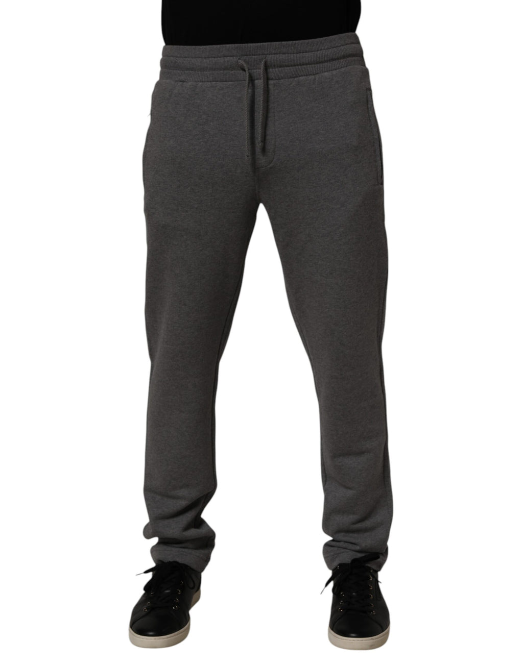 Dolce & Gabbana Graue Baumwoll-Jogger-Sweatpants Hosenhosen