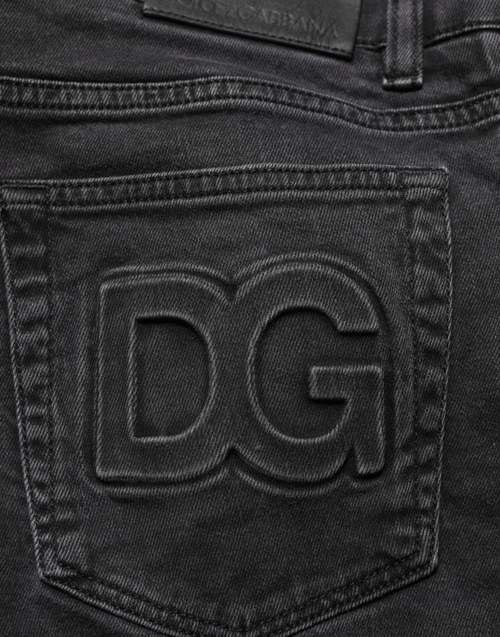 Dolce & Gabbana Dunkelgraue Stretch-Denim-Hosenjeans aus Baumwolle