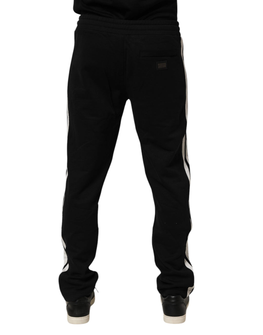 Dolce & Gabbana Schwarze Baumwoll-Jogger-Sweatpants Hosenhosen
