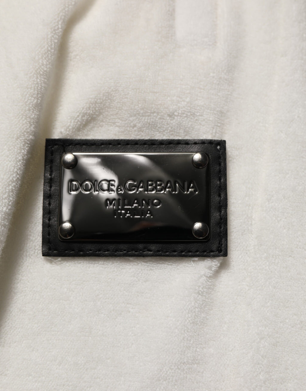 Dolce & Gabbana Weiße Baumwolle Logo Plaque Männer Bermuda Shorts