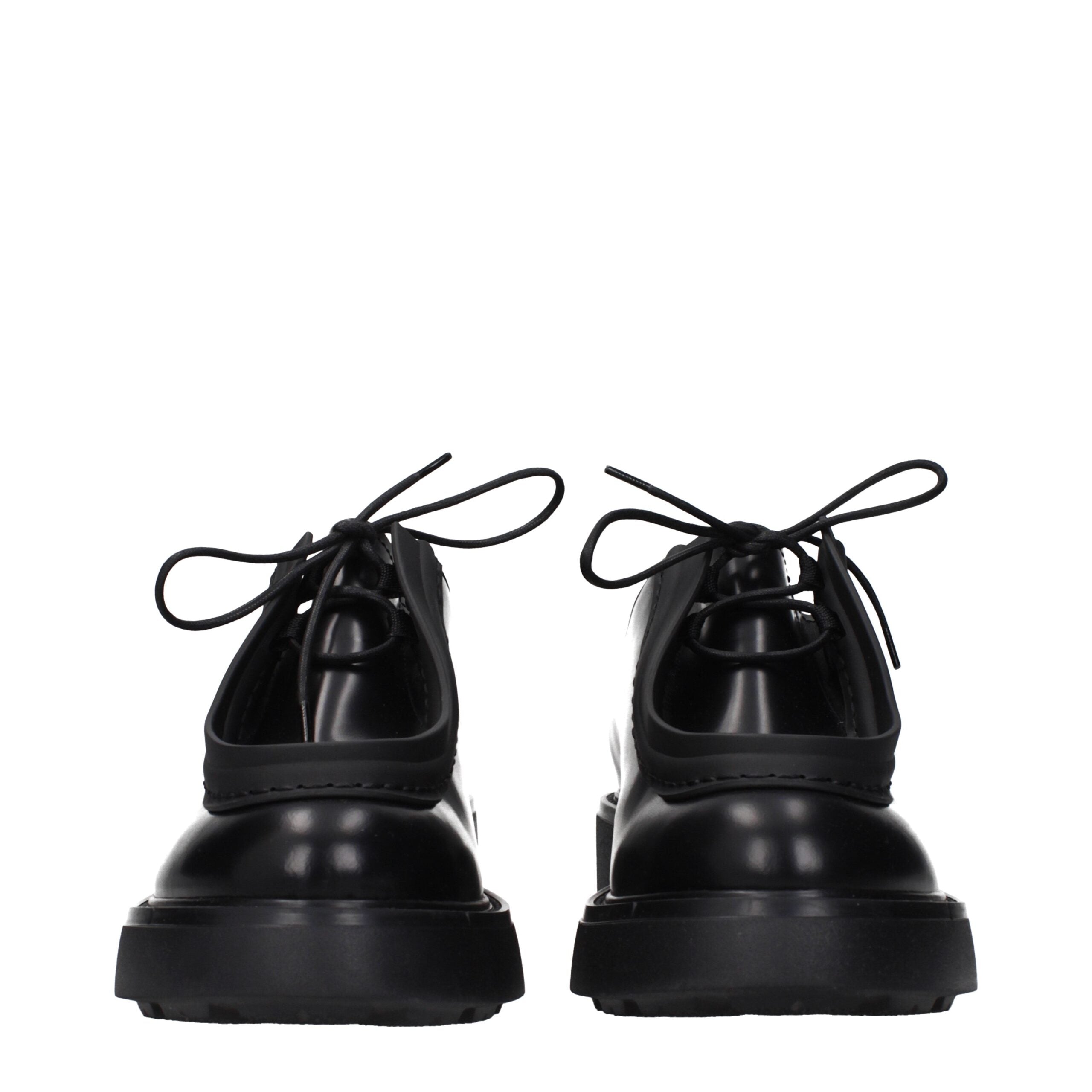 Prada Schwarze Leder Oxfords und Derbies