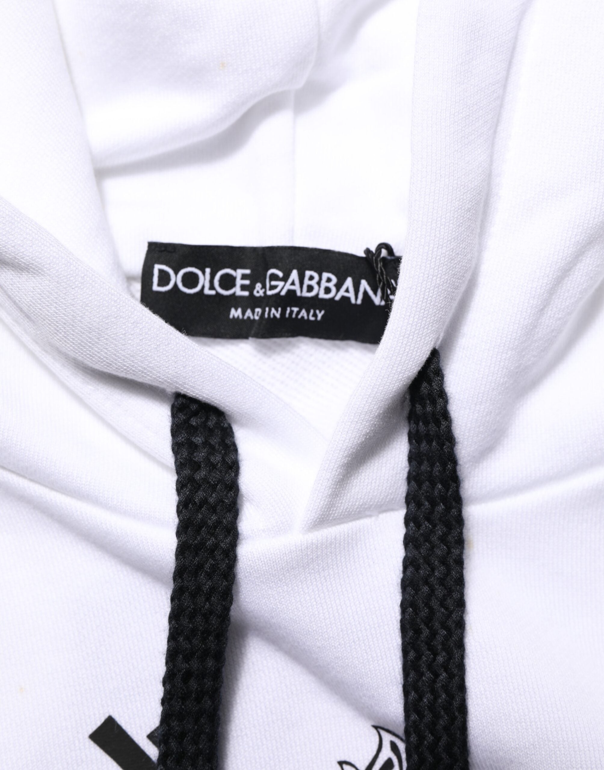 Dolce & Gabbana Weißes Sacred Heart Sweatshirt mit Kapuze Pullover