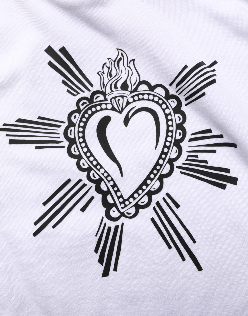 Dolce & Gabbana Weißes Sacred Heart Sweatshirt mit Kapuze Pullover