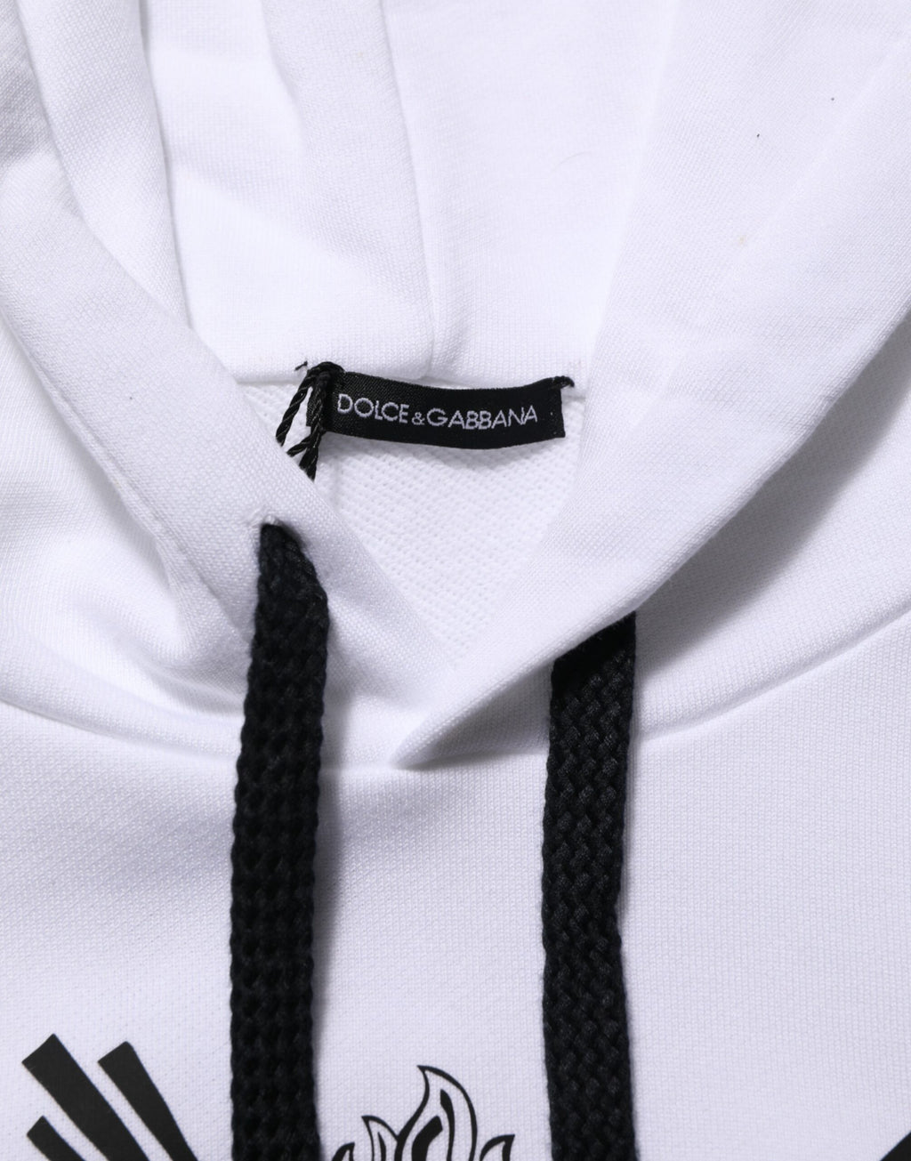 Dolce & Gabbana Weißes Sacred Heart Sweatshirt mit Kapuze Pullover