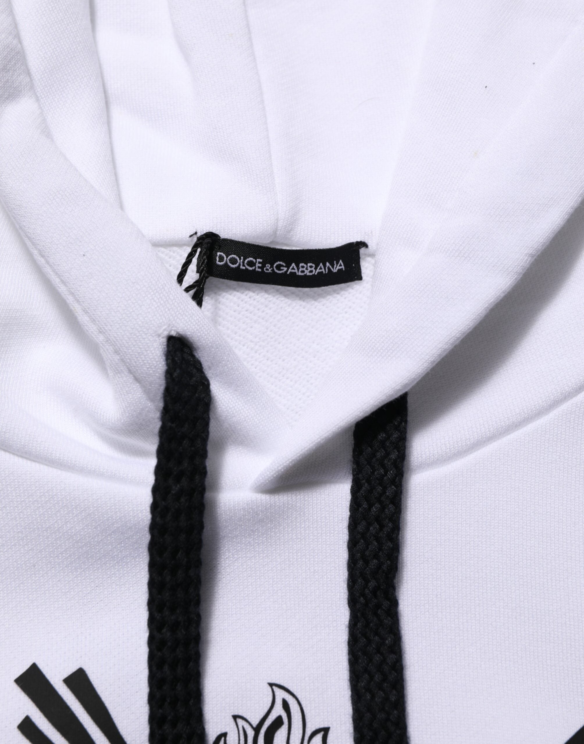 Dolce & Gabbana Weißes Sacred Heart Sweatshirt mit Kapuze Pullover