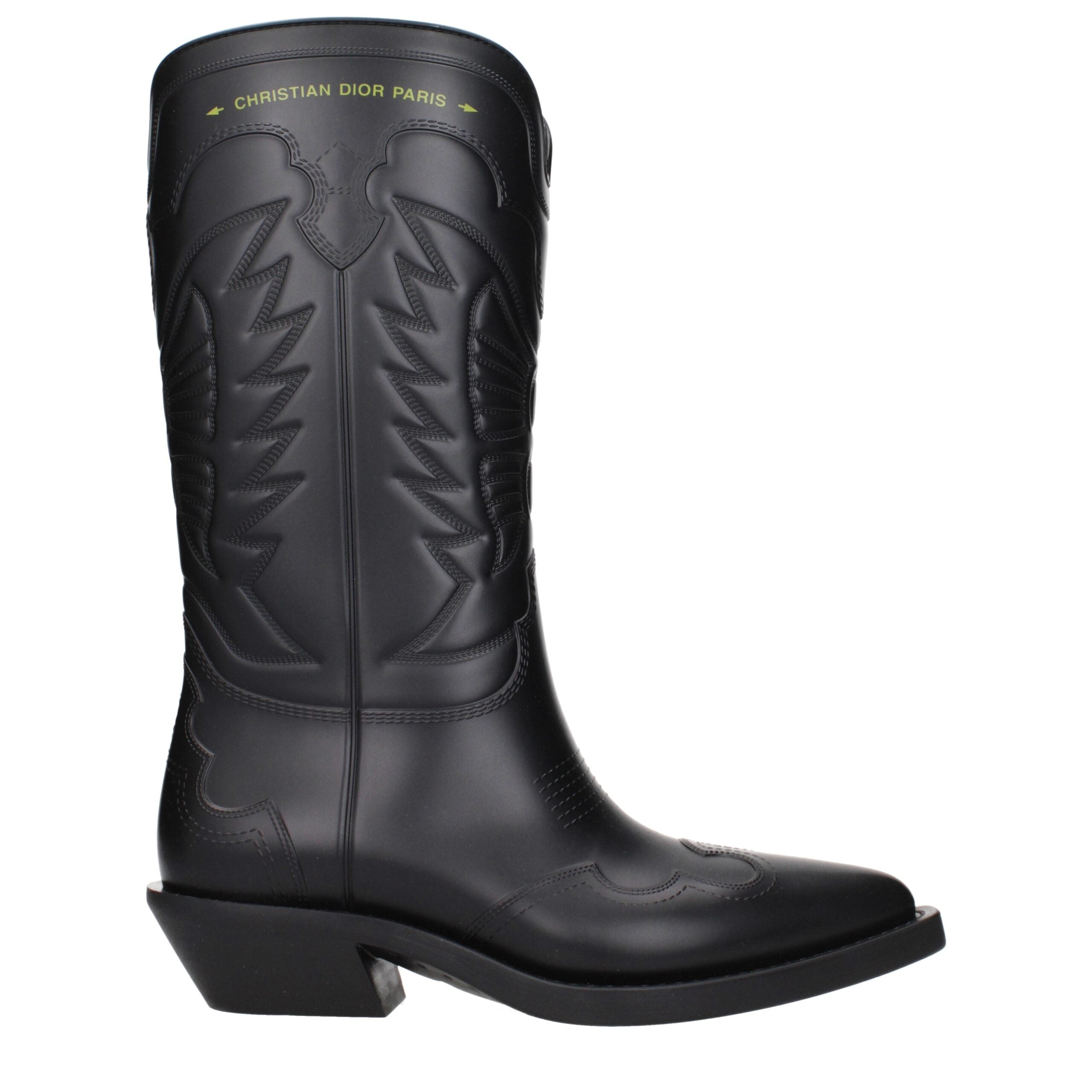 Christian Dior Schwarze Lederstiefeletten