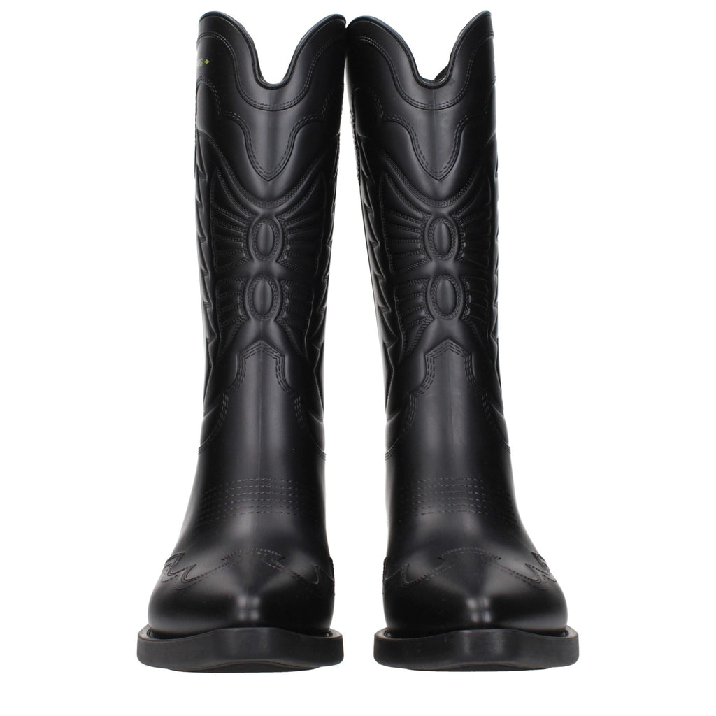 Christian Dior Schwarze Lederstiefeletten