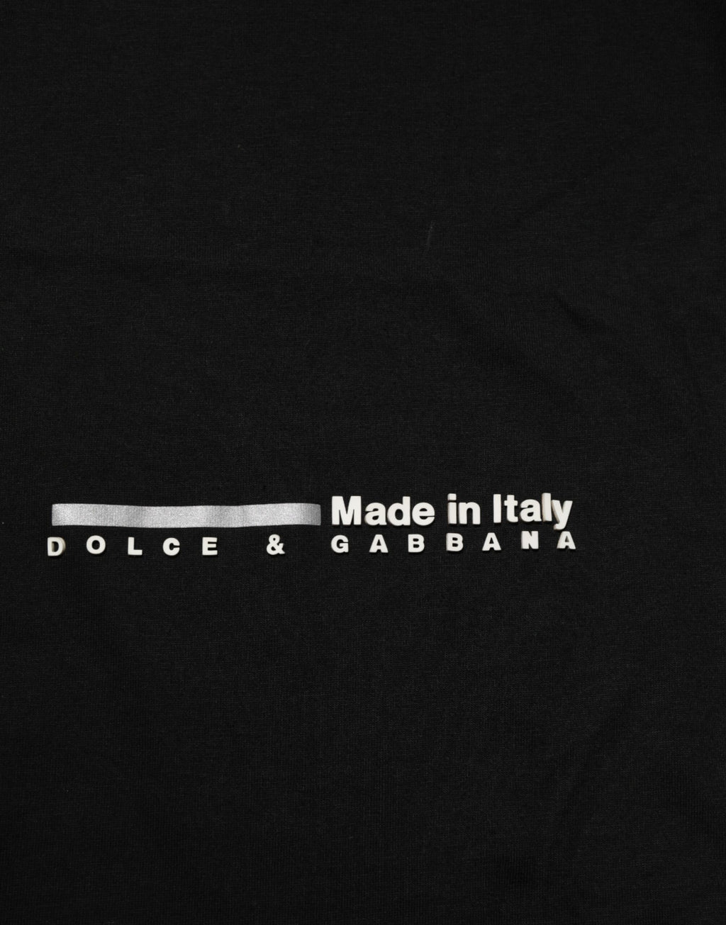 Dolce & Gabbana Schwarzes Statement Baumwoll-T-Shirt mit Rundhalsausschnitt für Männer