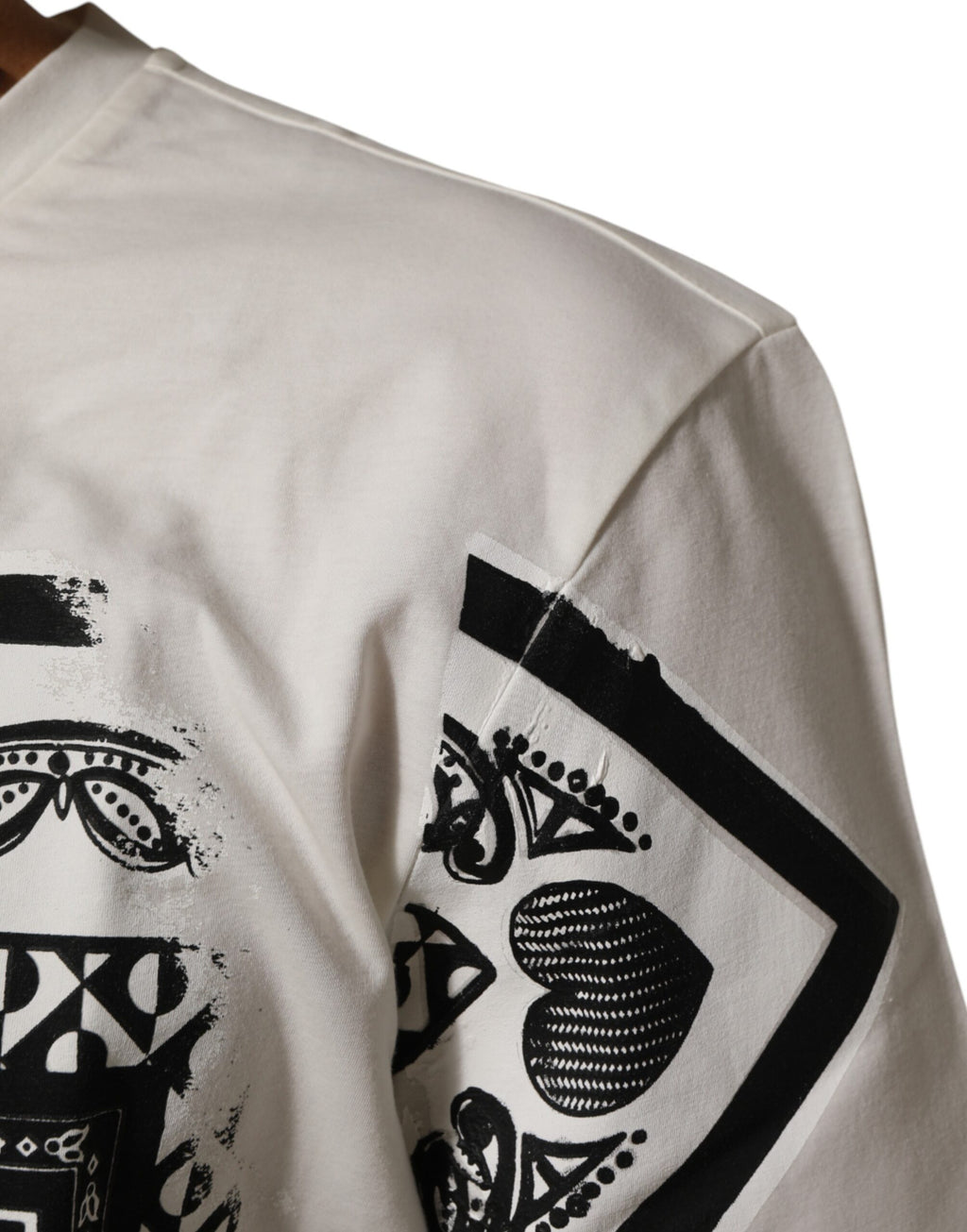 Dolce & Gabbana Weißes Baumwoll-Logo Bandana Print Herren-T-Shirt