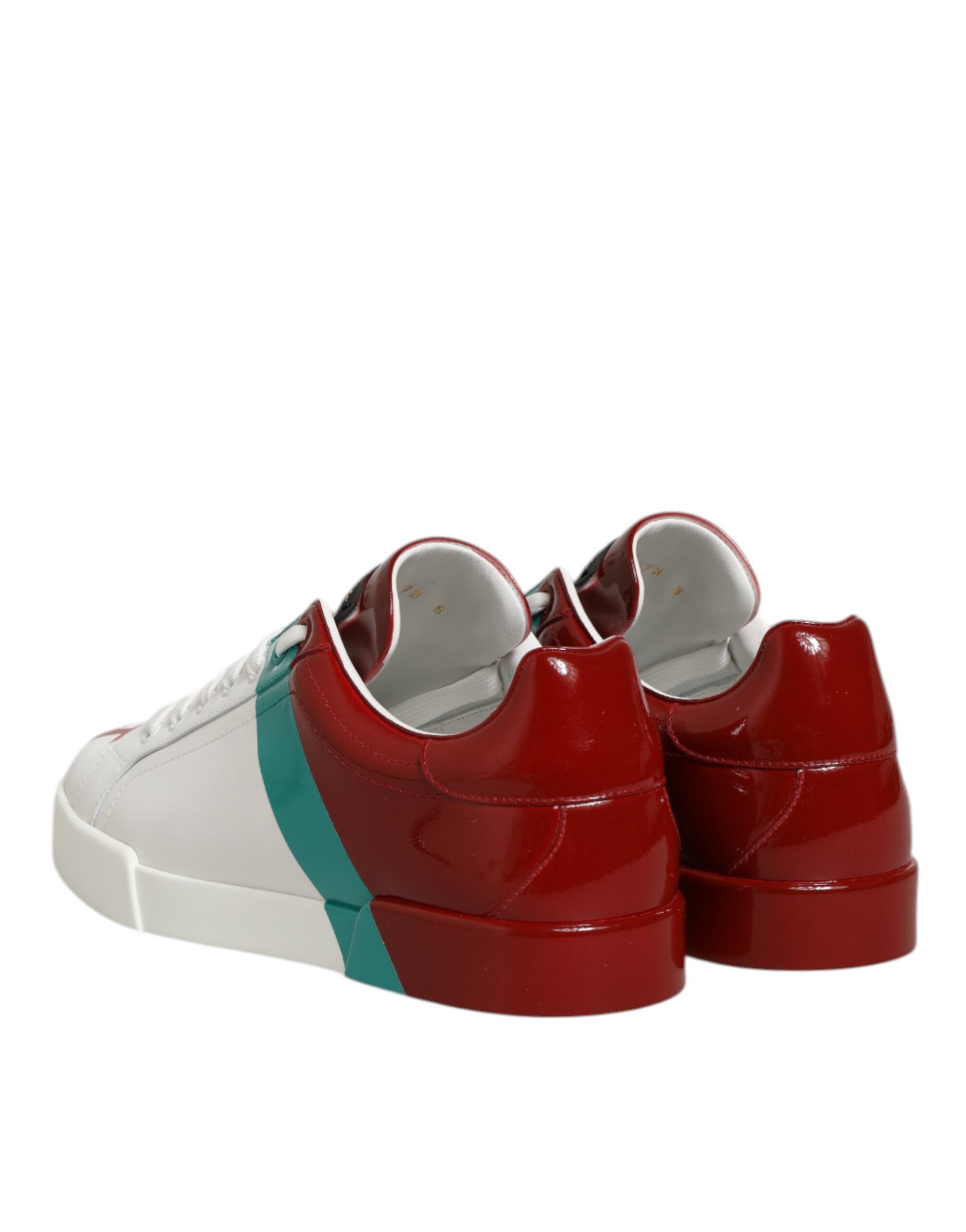 Dolce & Gabbana Multicolor Leder Logo Low Top Sneakers Schuhe