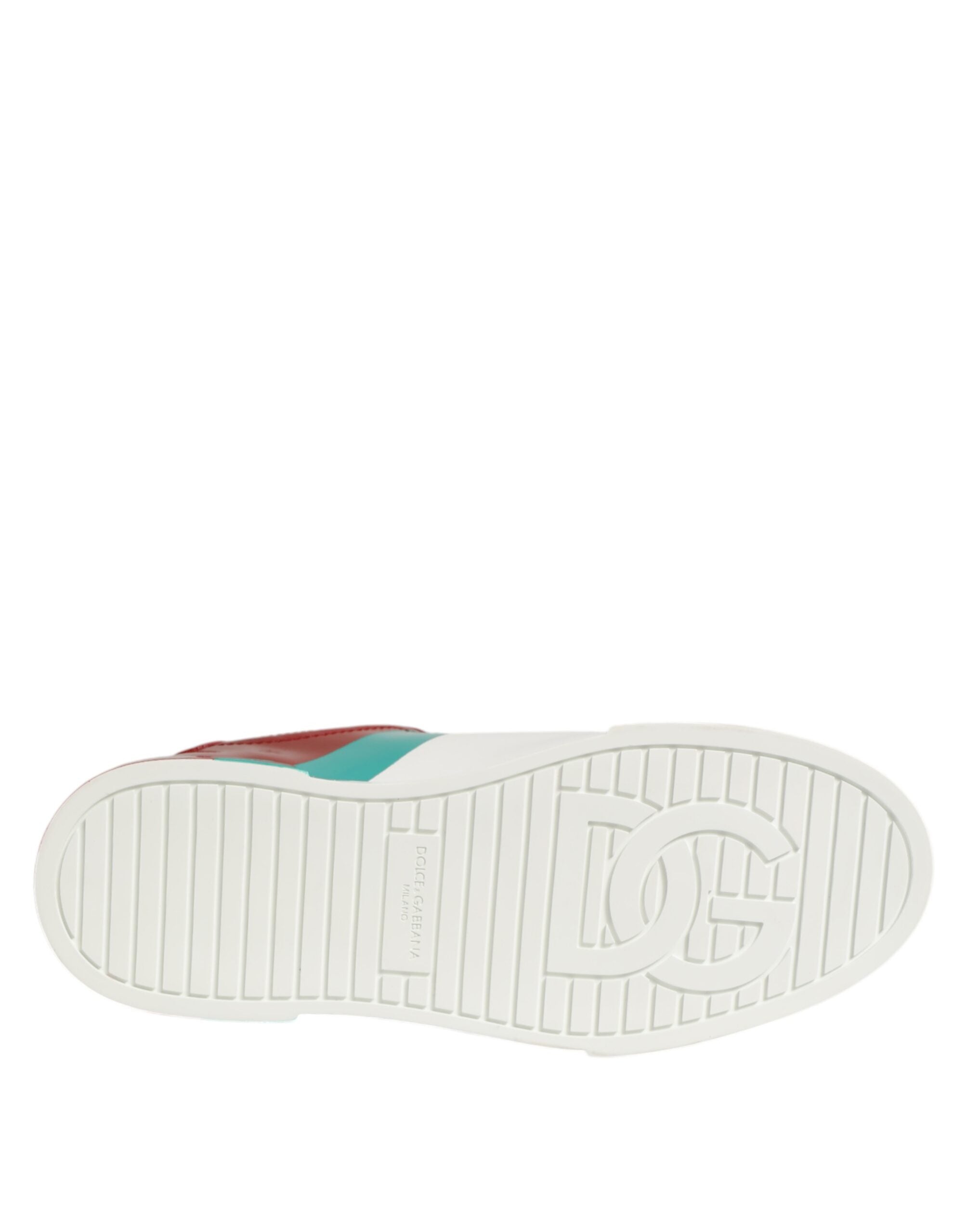 Dolce & Gabbana Multicolor Leder Logo Low Top Sneakers Schuhe