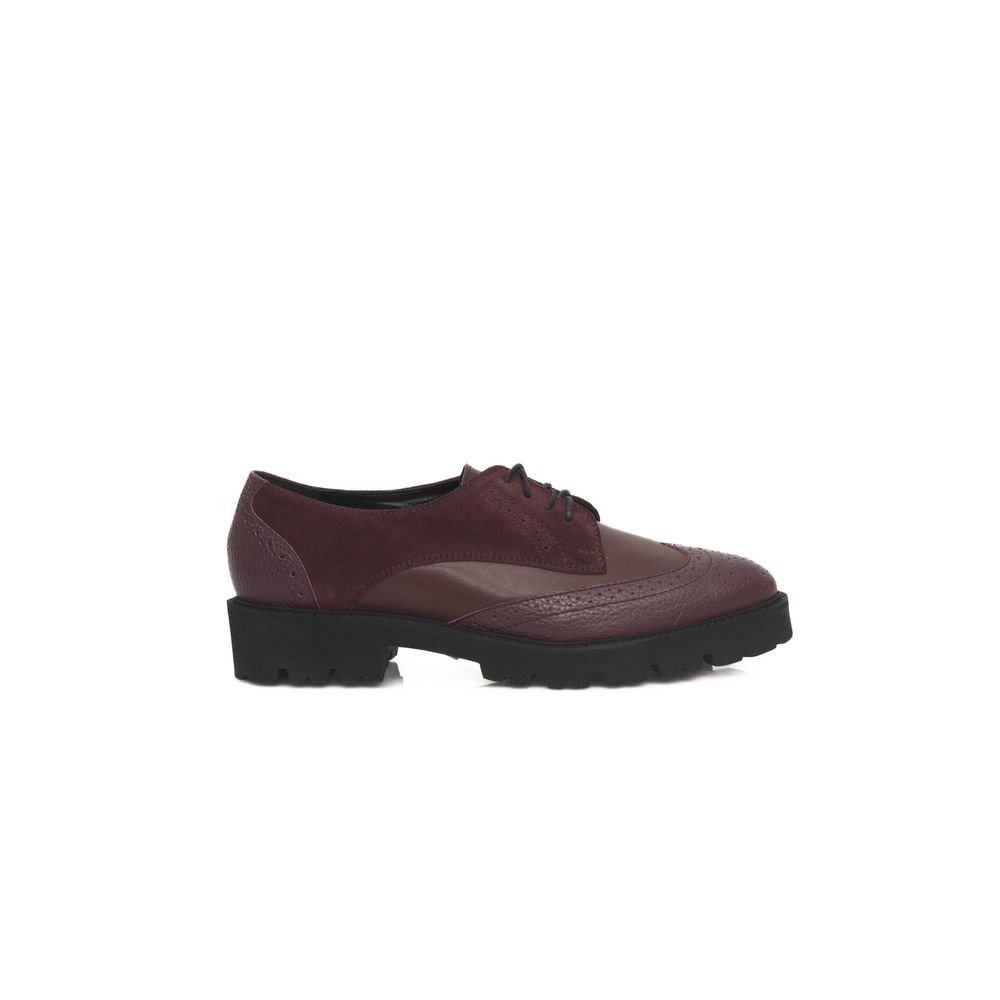 Cerruti 1881 Burgunderfarbenes Rindsleder Damen Loafer